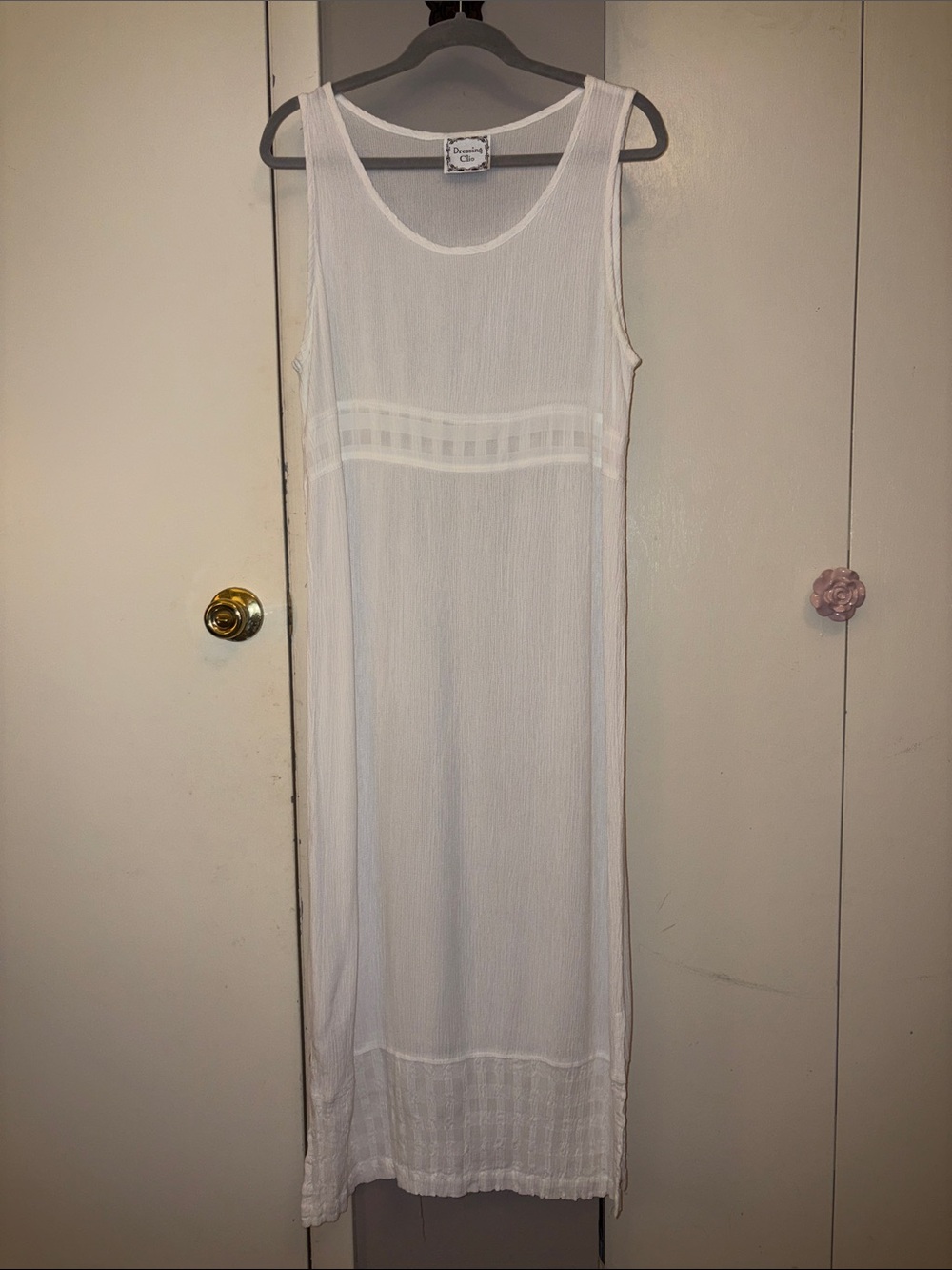 Classic White Maxi Dress - Lightweight Sleeveless